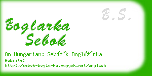 boglarka sebok business card